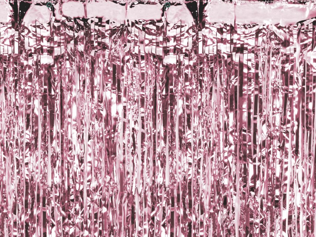Διακοσμητική Foil Κουρτίνα Ροζ Χρυσή 90×250εκ.