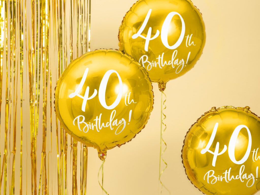 Μπαλόνι Foil Χρυσό 40th Birthday 45εκ