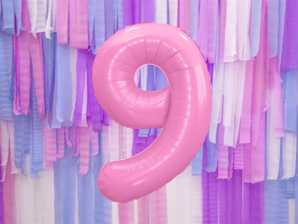 Μπαλόνι Foil Ροζ Αριθμός Εννιά 86εκ