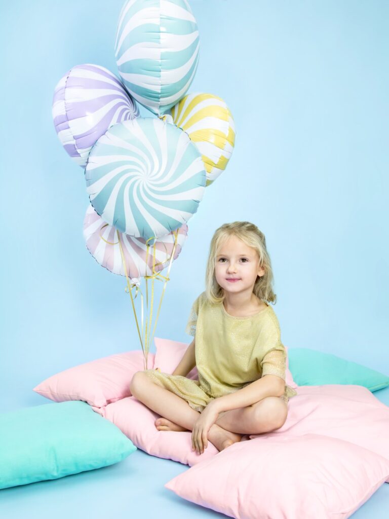 Μπαλόνι Foil Candy ‘Ασπρο Γαλάζιο 35 εκ