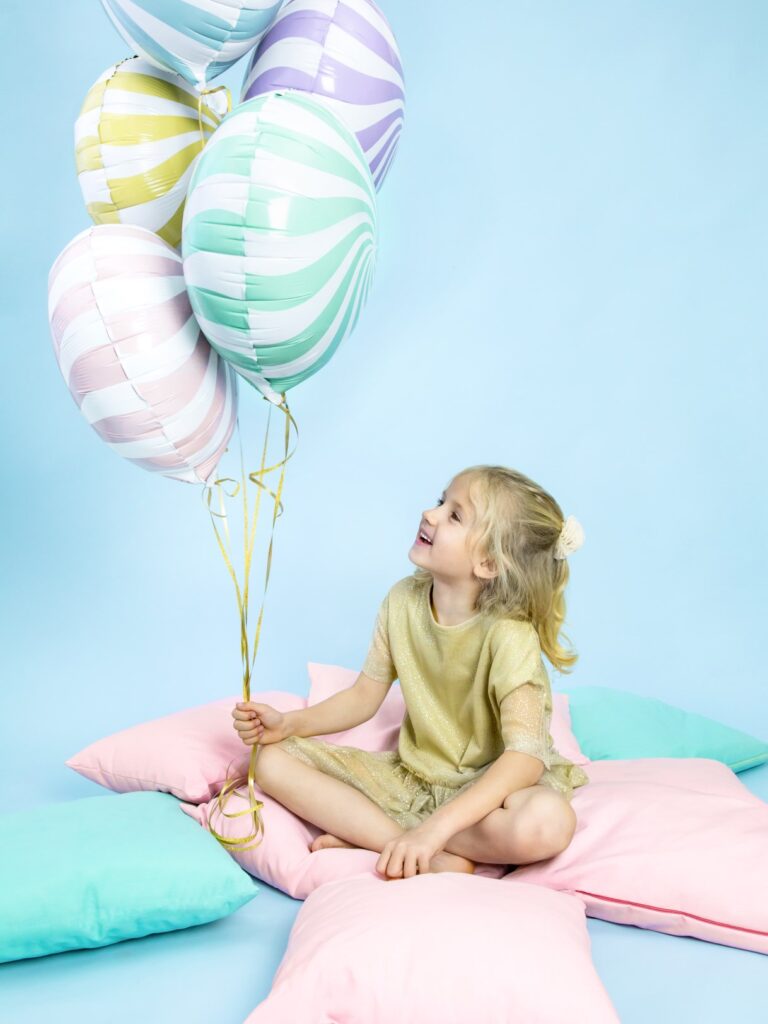 Μπαλόνι Foil Candy ‘Ασπρο Γαλάζιο 45 εκ