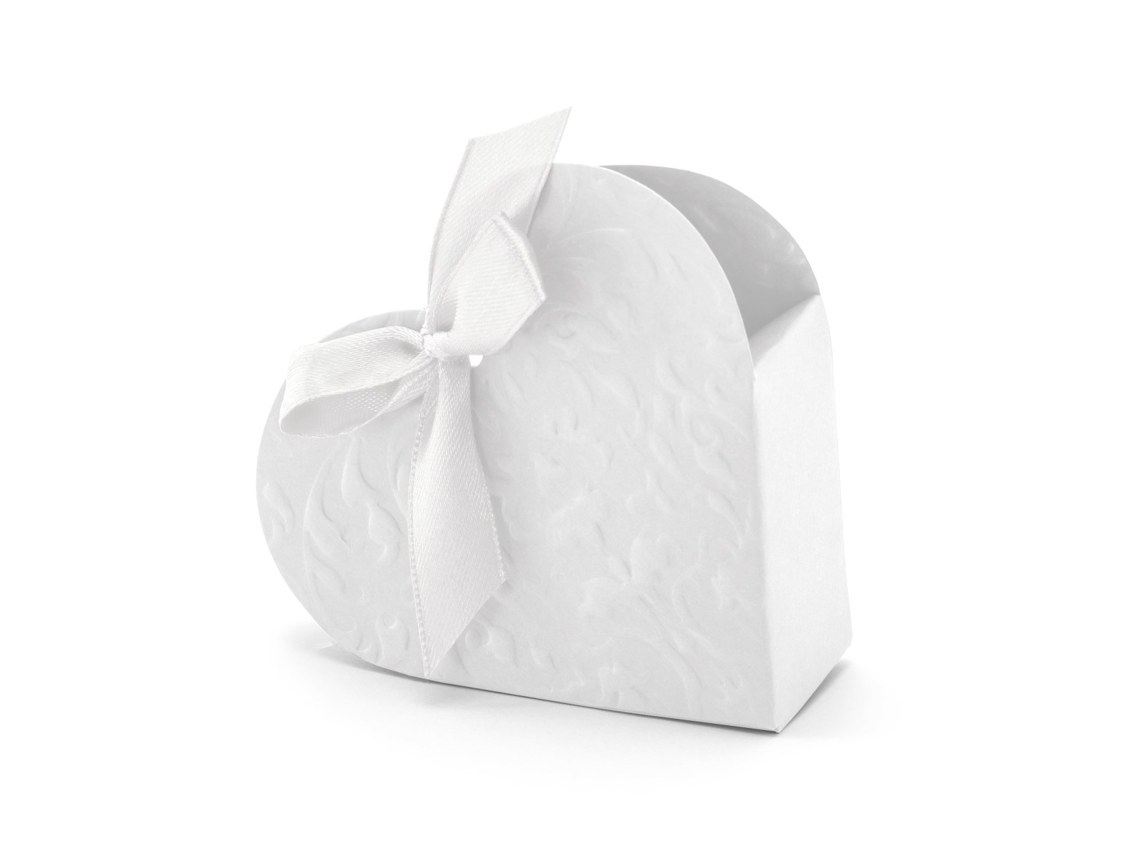 Χάρτινα Κουτάκια Καρδούλες Λευκά – 10 Τεμάχια