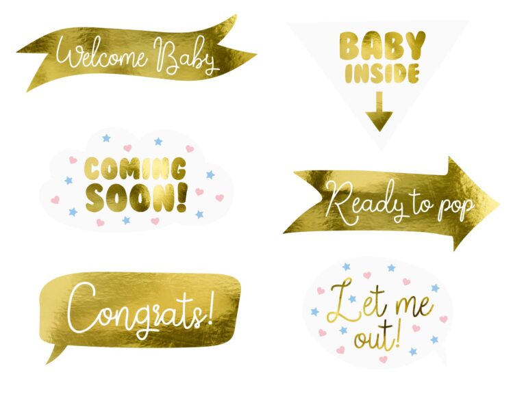Photo Booth Props Baby Shower – 6 Τεμάχια