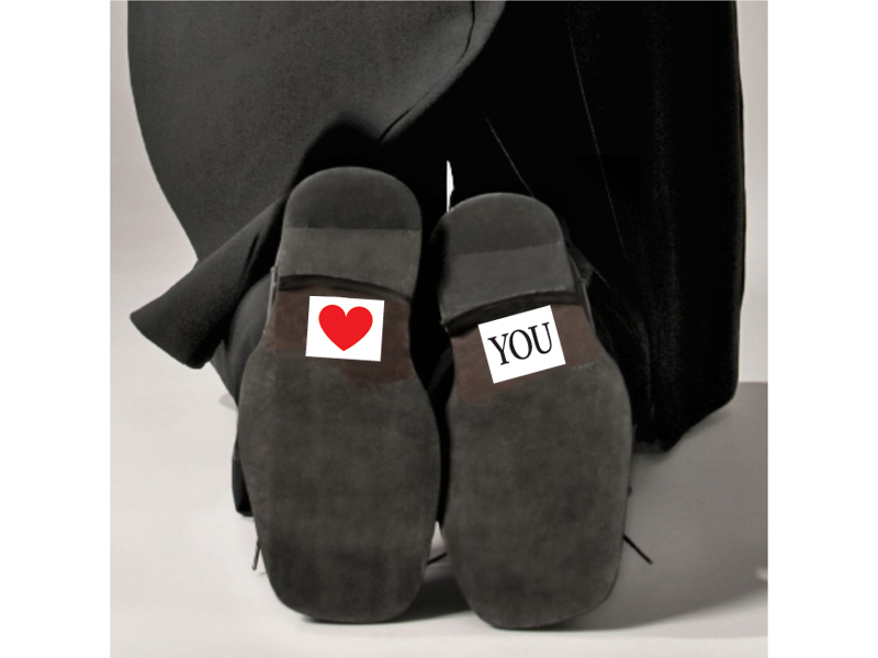Αυτοκόλλητα Παπουτσιών HEART / YOU – 2 Τεμάχια