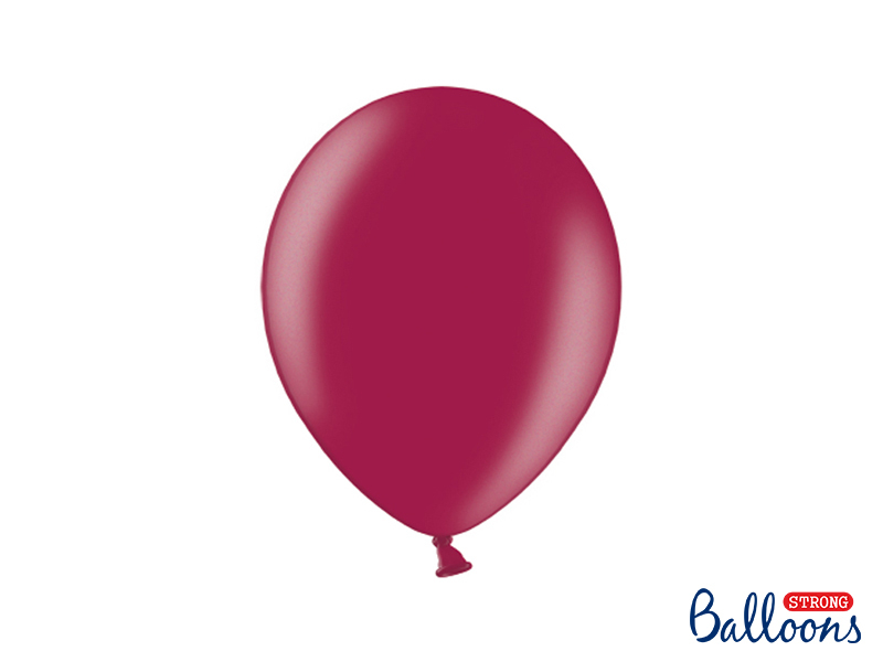 Μπαλόνια Latex Μεταλλικό Μαρόν 27εκ – 10 Τεμάχια