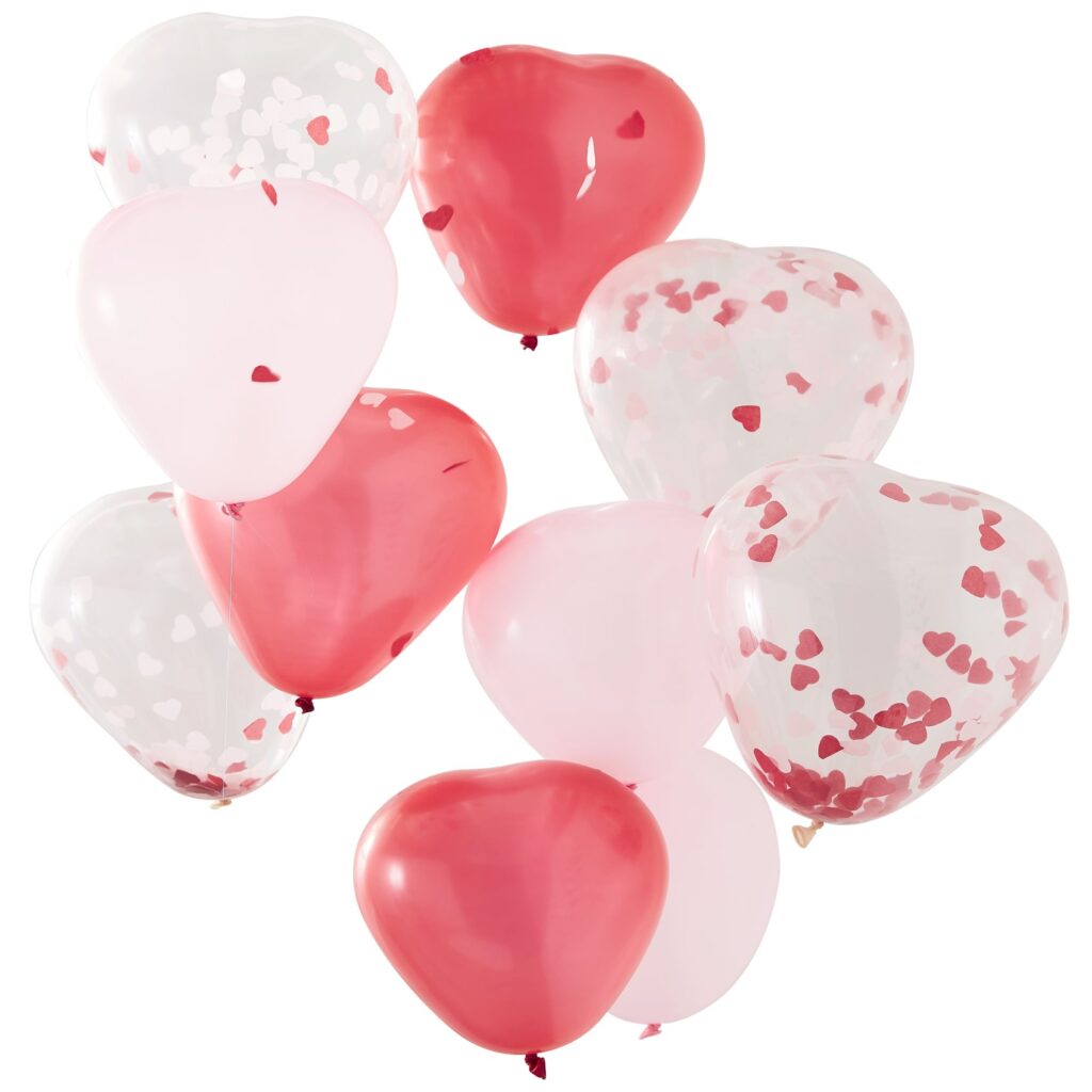 Μπαλόνια Latex Hearts Mix – 10 Τεμάχια