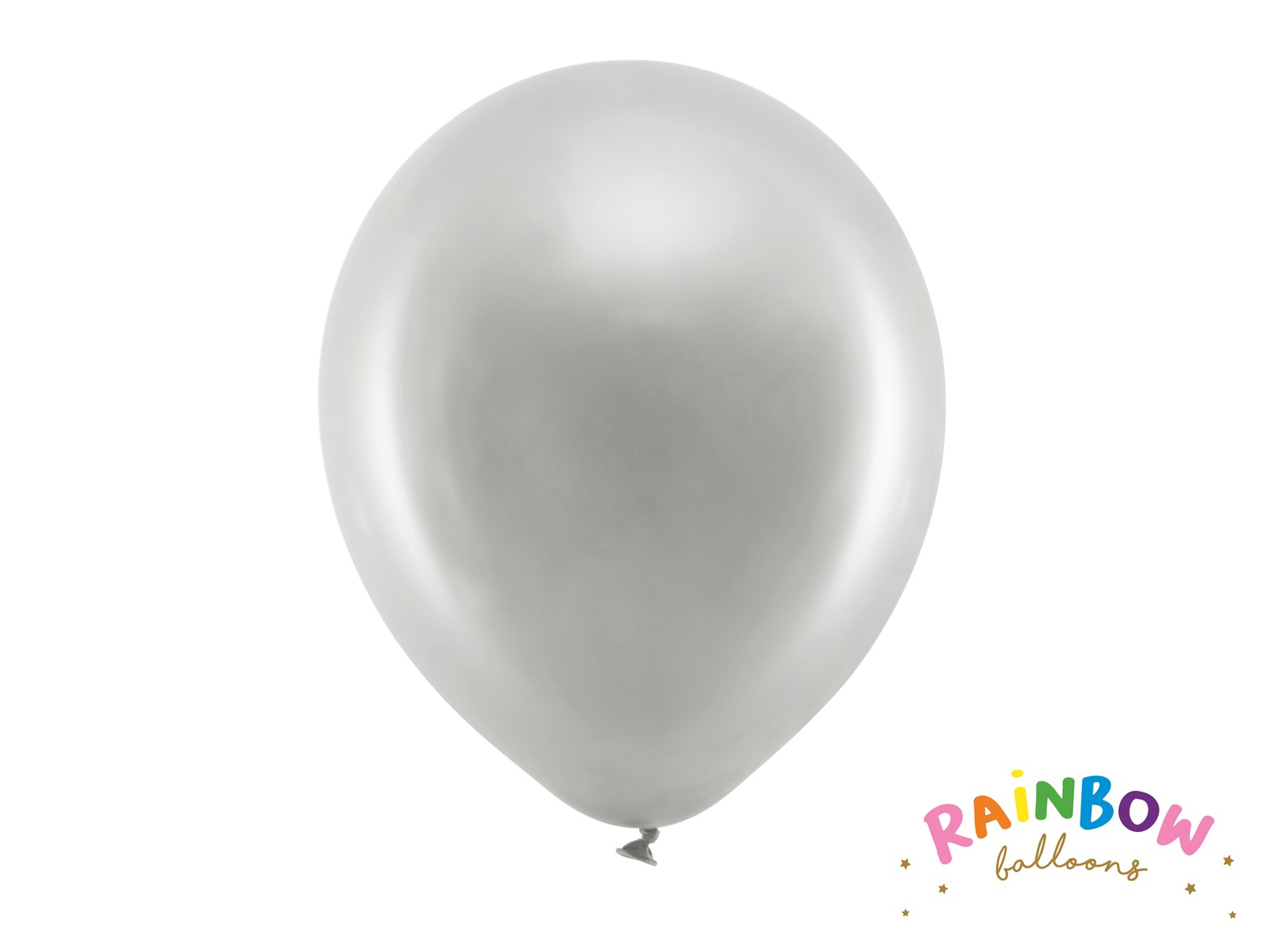 Μπαλόνια Latex Μεταλλικό Ασημί 30εκ – 10 Τεμάχια
