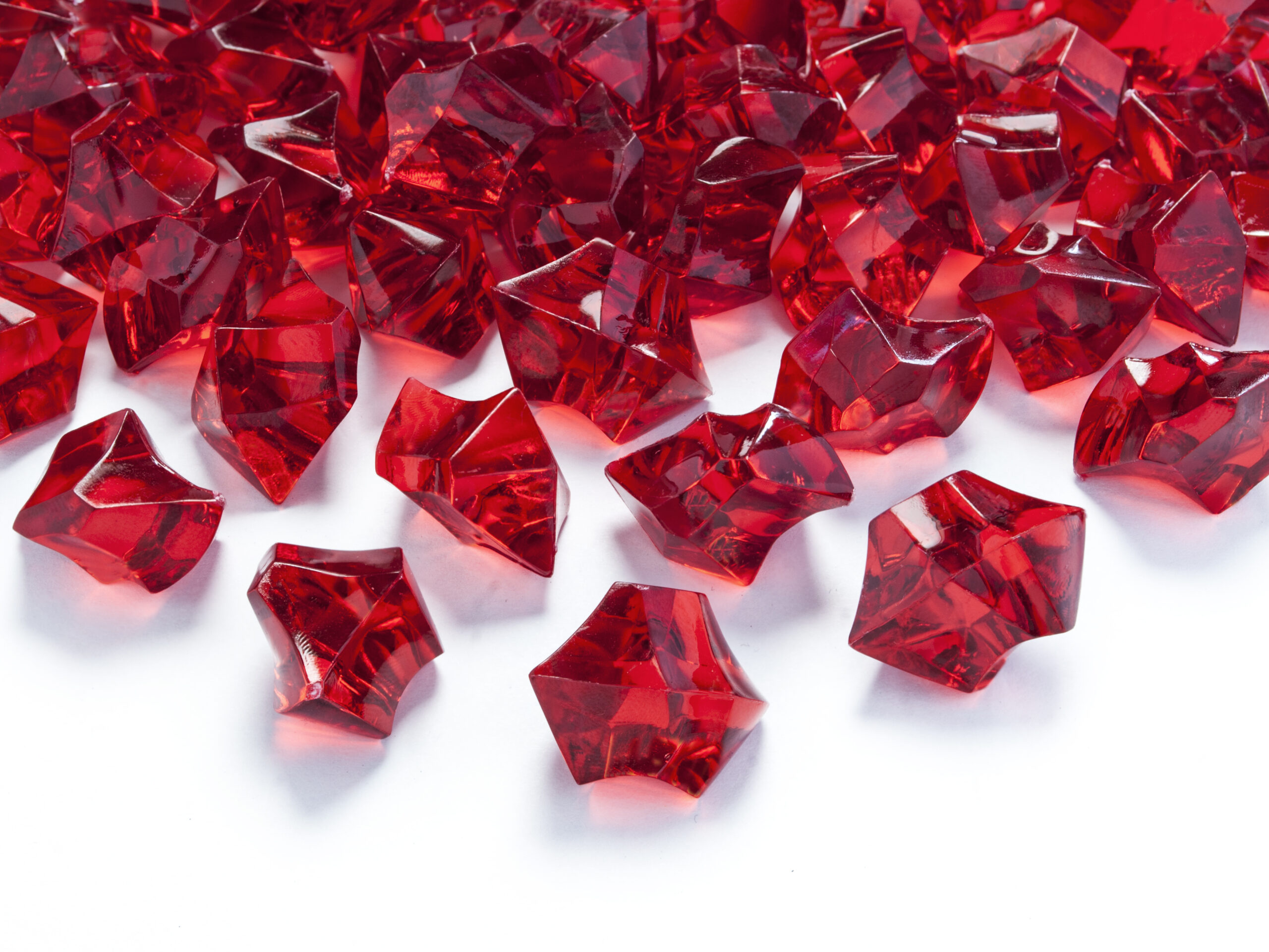 Κρυσταλλάκια Κόκκινα 25×21χλστ – 50 Τεμάχια