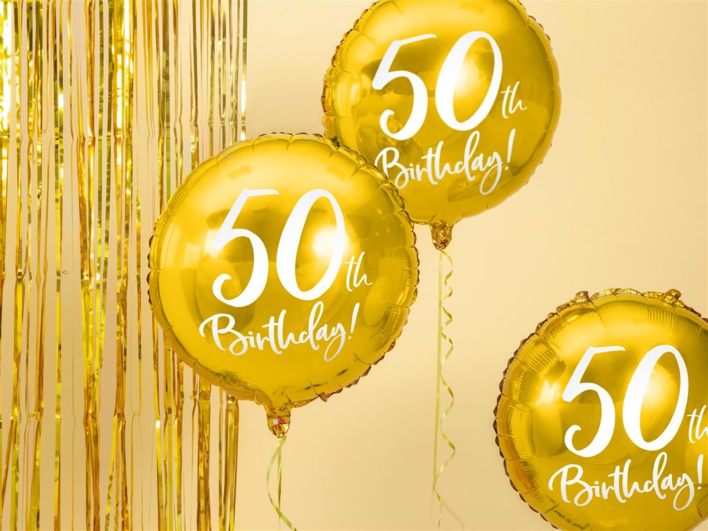 Μπαλόνι Foil Χρυσό 50th Birthday 45εκ