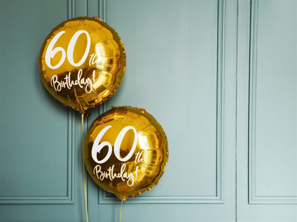 Μπαλόνι Foil Χρυσό 60th Birthday 45εκ