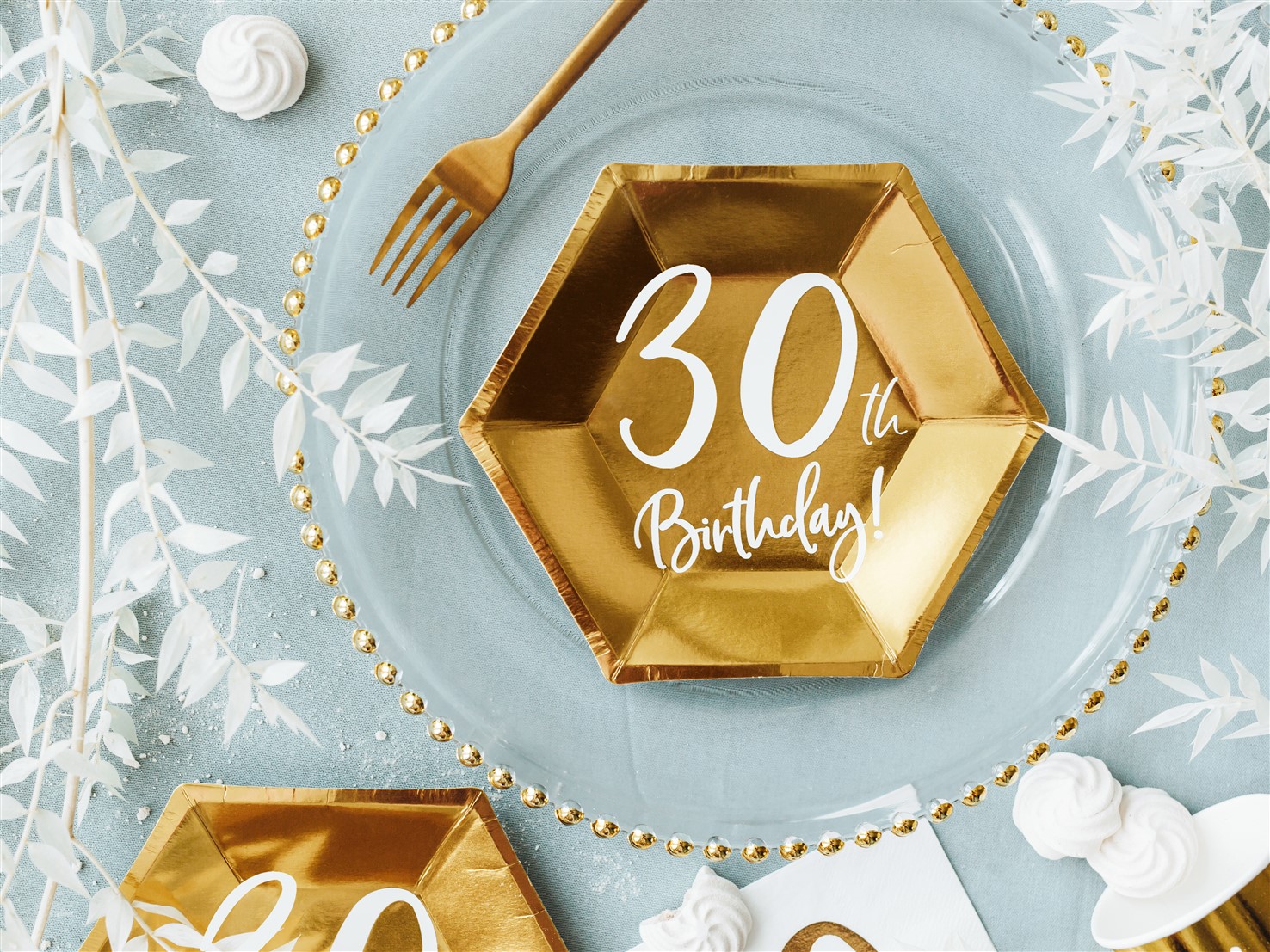Χάρτινα Πιάτα 30th Birthday 20εκ – 6 Τεμάχια