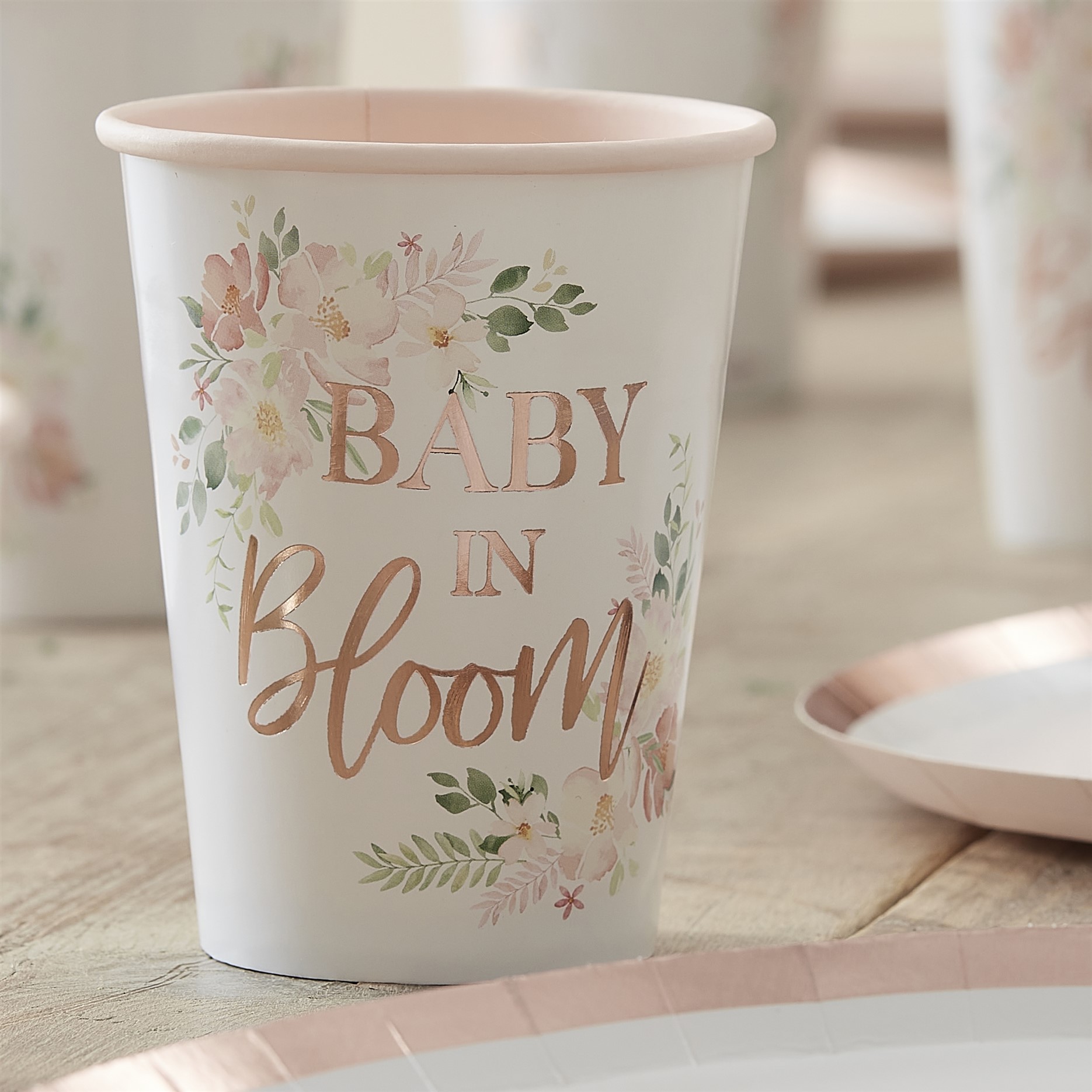 Χάρτινα Ποτήρια Baby In Bloom 265ml – 8 Τεμάχια