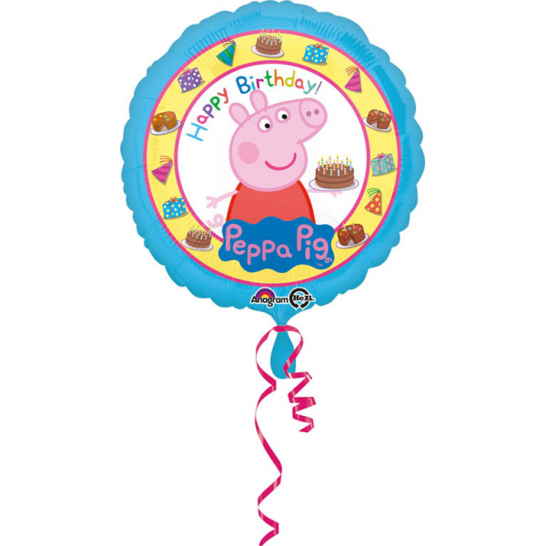 Μπαλόνι Foil Πέππα το Γουρουνάκι Happy Birthday 43εκ