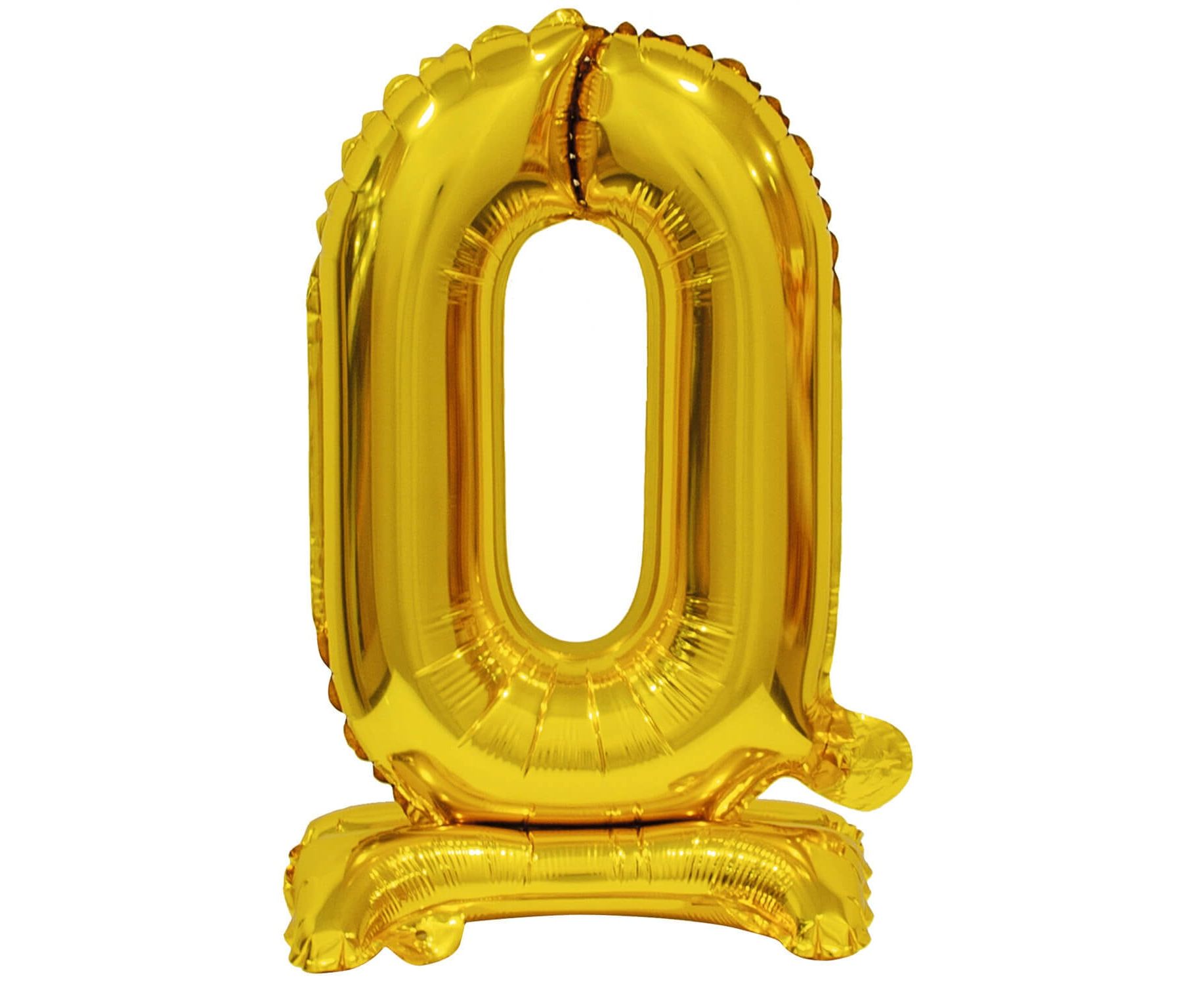 Μπαλόνι Foil Μίνι με Βάση Αριθμός Μηδέν Χρυσό 38εκ