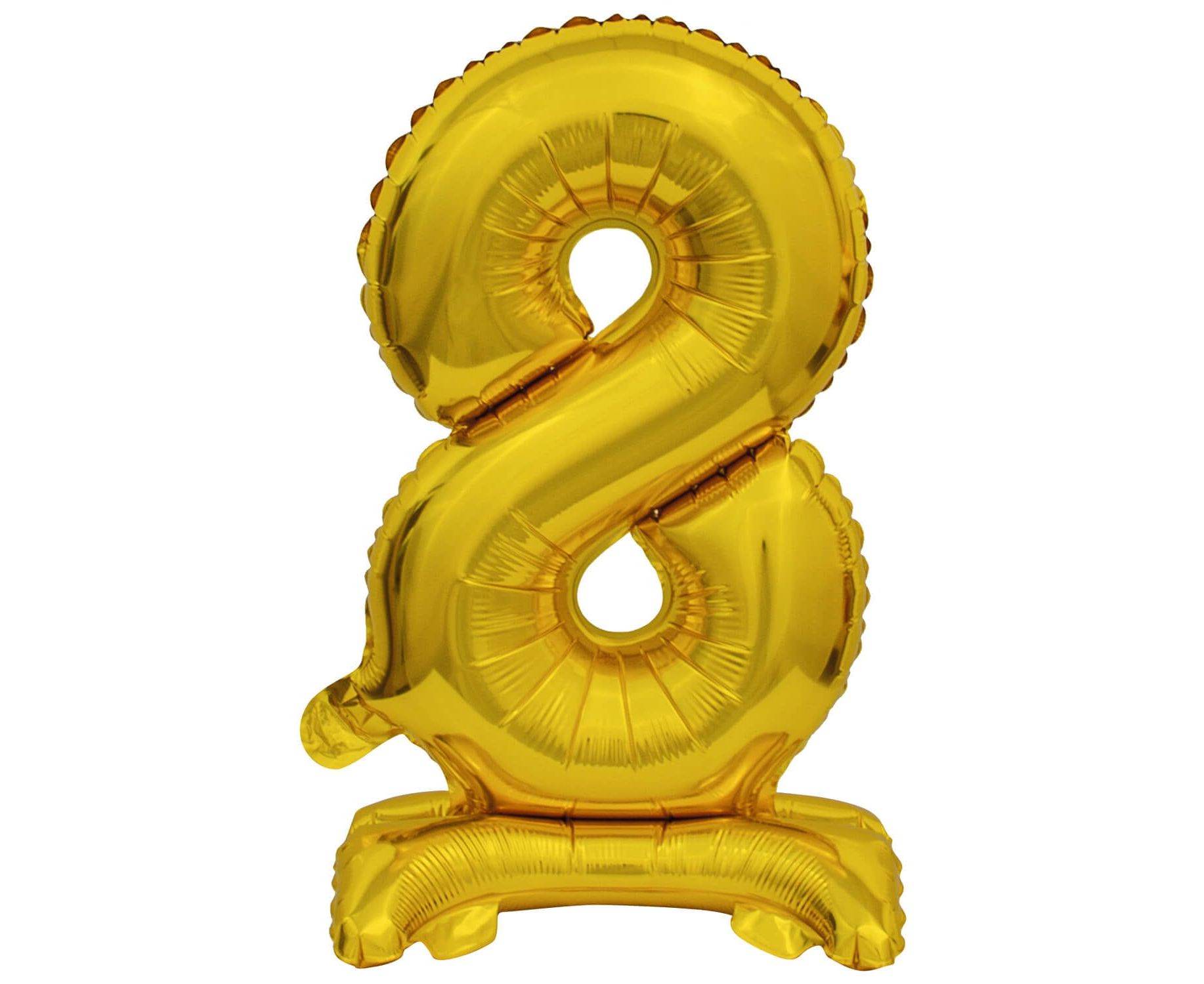 Μπαλόνι Foil Μίνι με Βάση Αριθμός Οκτώ Χρυσό 38εκ