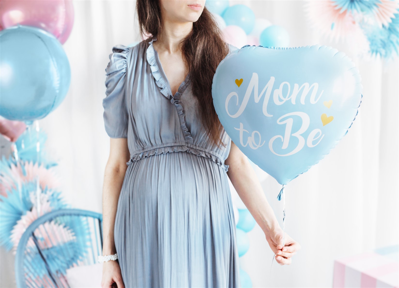 Μπαλόνι Foil Καρδούλα Mom to Be Γαλάζιο 35εκ