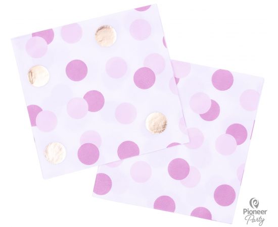 Χαρτοπετσέτες Pink Dots 33×33εκ – 16 Τεμάχια