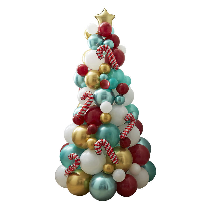 Χριστουγεννιάτικο Δέντρο από Μπαλόνια Candy Cane