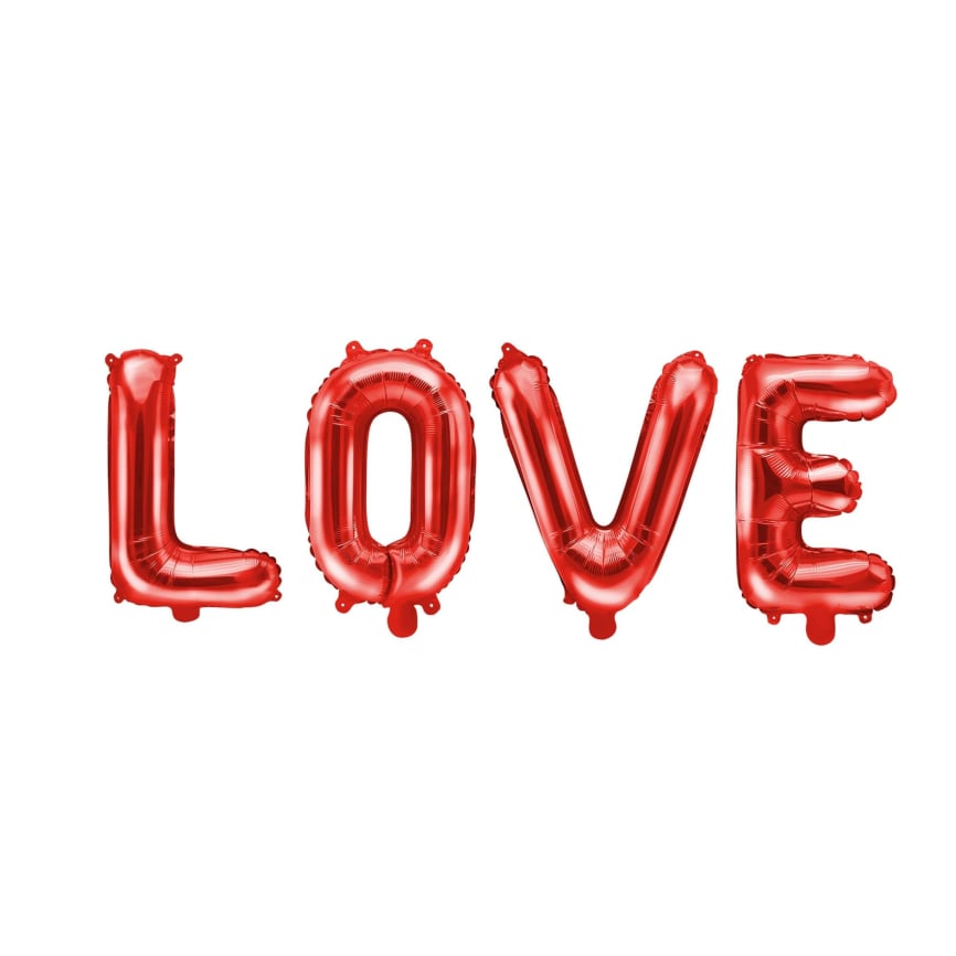 Σετ Μπαλόνια Γράμματα LOVE Κόκκινα