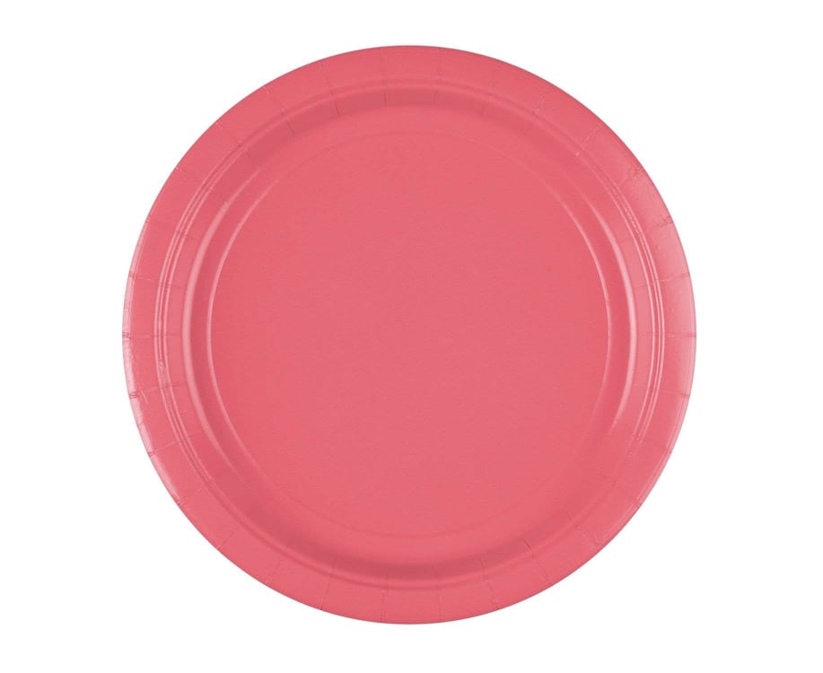 Χάρτινα Πιάτα Ροζ 23εκ – 14 Τεμάχια
