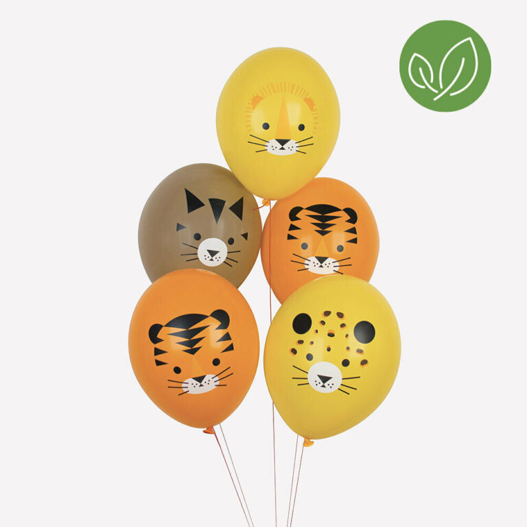 Μπαλόνια Latex Ζωάκια Ζούγκλας 30εκ – 5 Τεμάχια