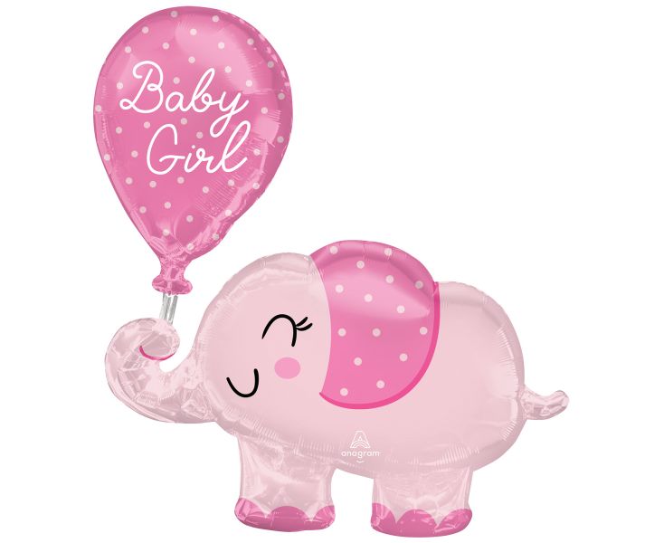 Μπαλόνι Foil Ελεφαντάκι Baby Girl 73×78εκ