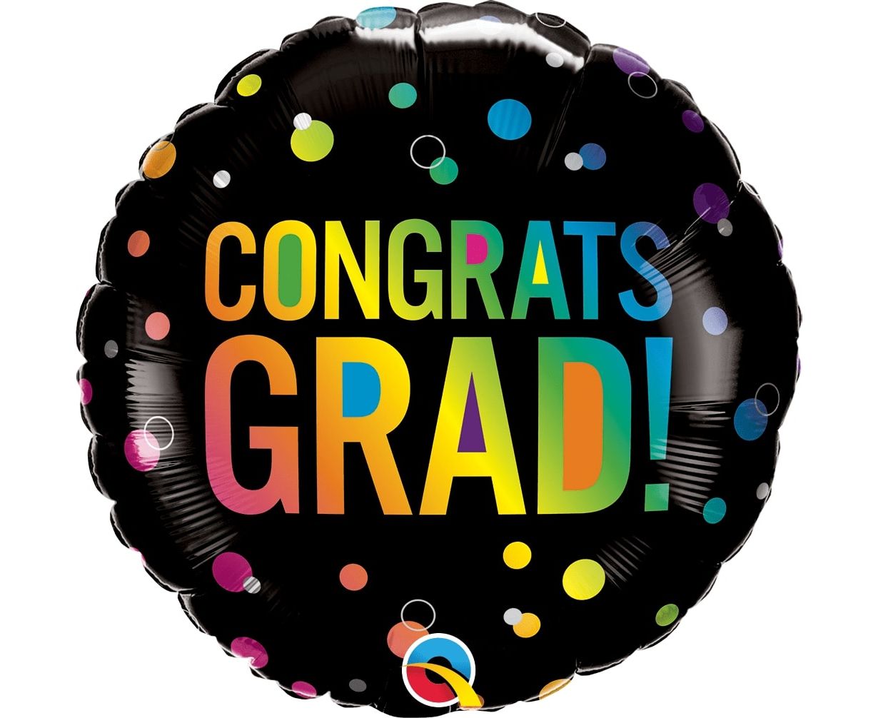 Μπαλόνι Foil Congrats Grad Ombre Dots 46εκ