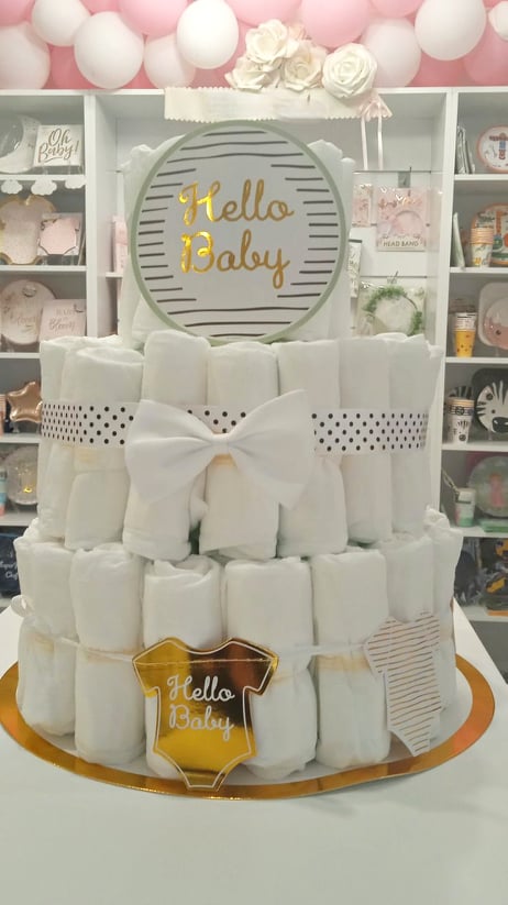 Σετ Διακόσμησης Diaper Cake Hello Baby – 4 μέρη