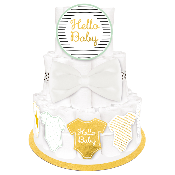Σετ Διακόσμησης Diaper Cake Hello Baby – 4 μέρη