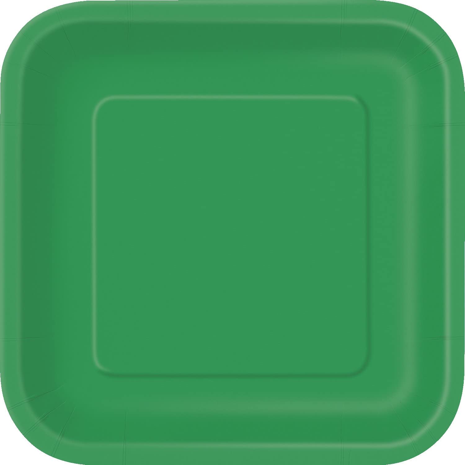 Χάρτινα Πιάτα Πράσινα Τετράγωνα 22,8εκ – 14 Τεμάχια