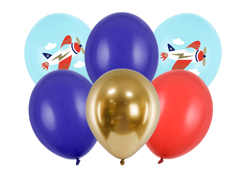 Μπαλόνια Latex Αεροπλάνο 30εκ – 6 Τεμάχια