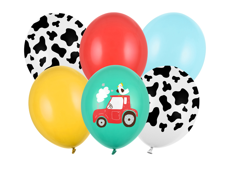 Μπαλόνια Latex Φάρμα 30εκ – 6 Τεμάχια
