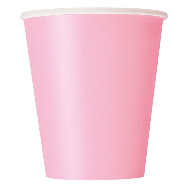 Χάρτινα Ποτήρια Ροζ 270ml – 14 Τεμάχια