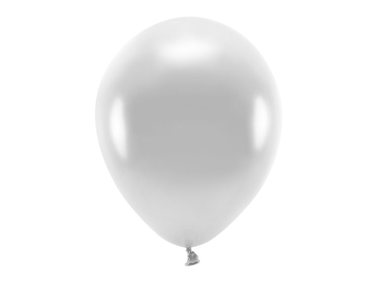 Μπαλόνια Latex Eco Μεταλλικό Ασημί 30εκ – 10 Τεμάχια