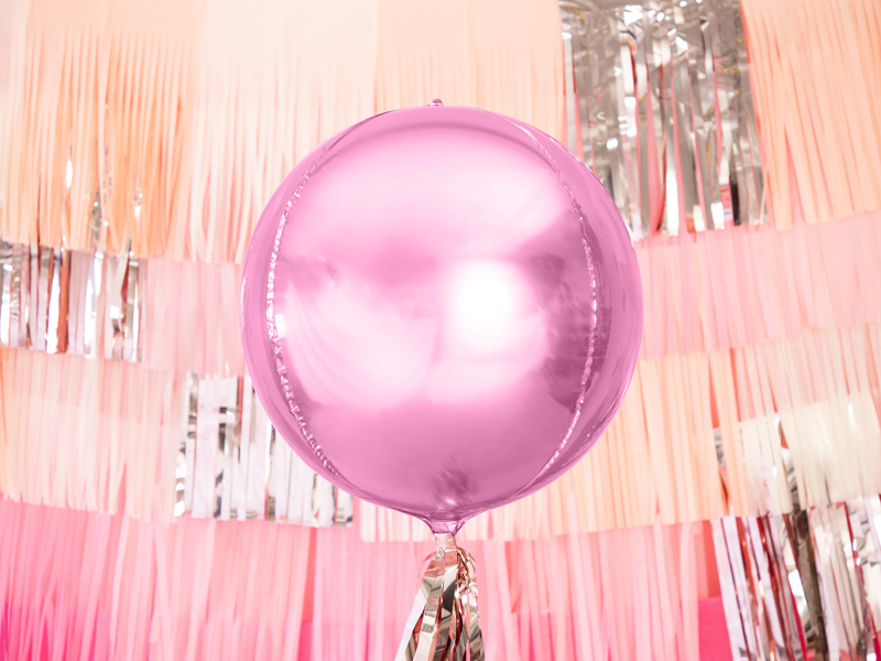 Μπαλόνι Foil Στρογγυλό Μεταλλικό Ροζ 40εκ