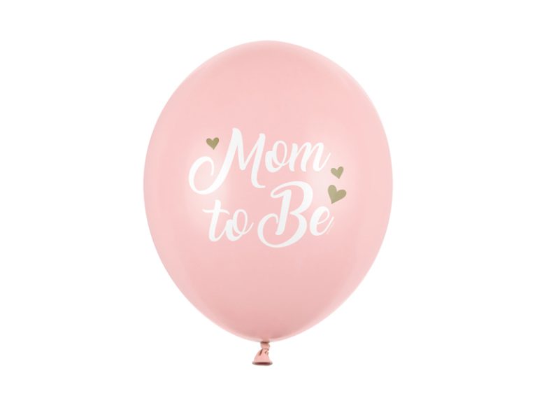 Σετ Μπαλόνια Latex Mom to Be Ροζ – 6 Τεμάχια