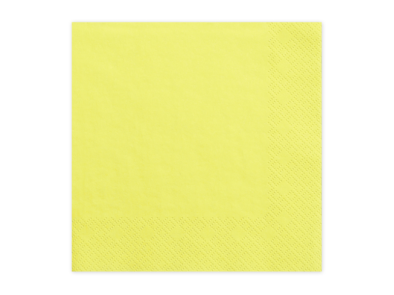Χαρτοπετσέτες Κίτρινες 33×33εκ – 20 Τεμάχια