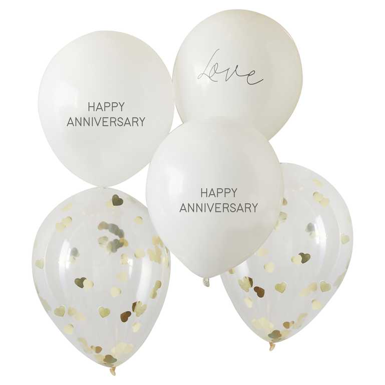 Μπαλόνια Happy Anniversary – 5 Τεμάχια
