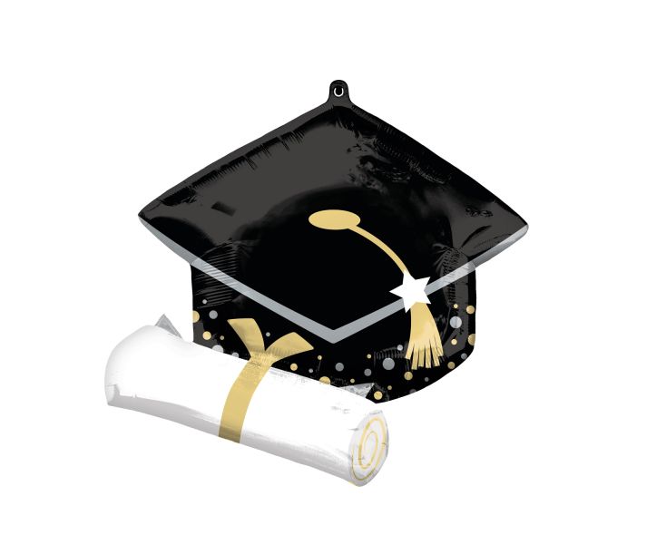 Μπαλόνι Foil Καπέλο Αποφοίτησης & Πτυχίο 63×63εκ