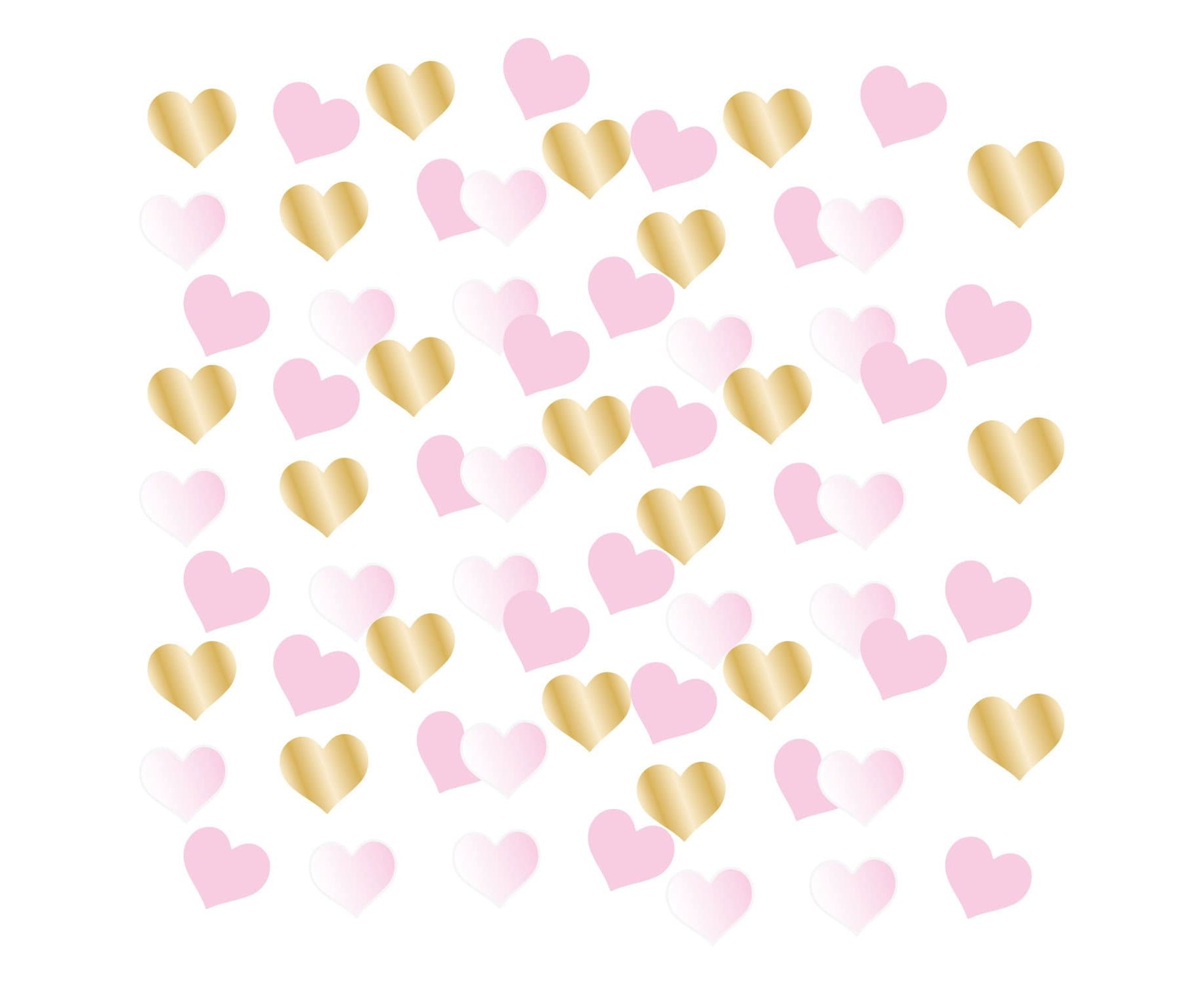 Χάρτινα & Foil Κονφετί Καρδιές Ροζ & Χρυσά – 14 Γραμμάρια