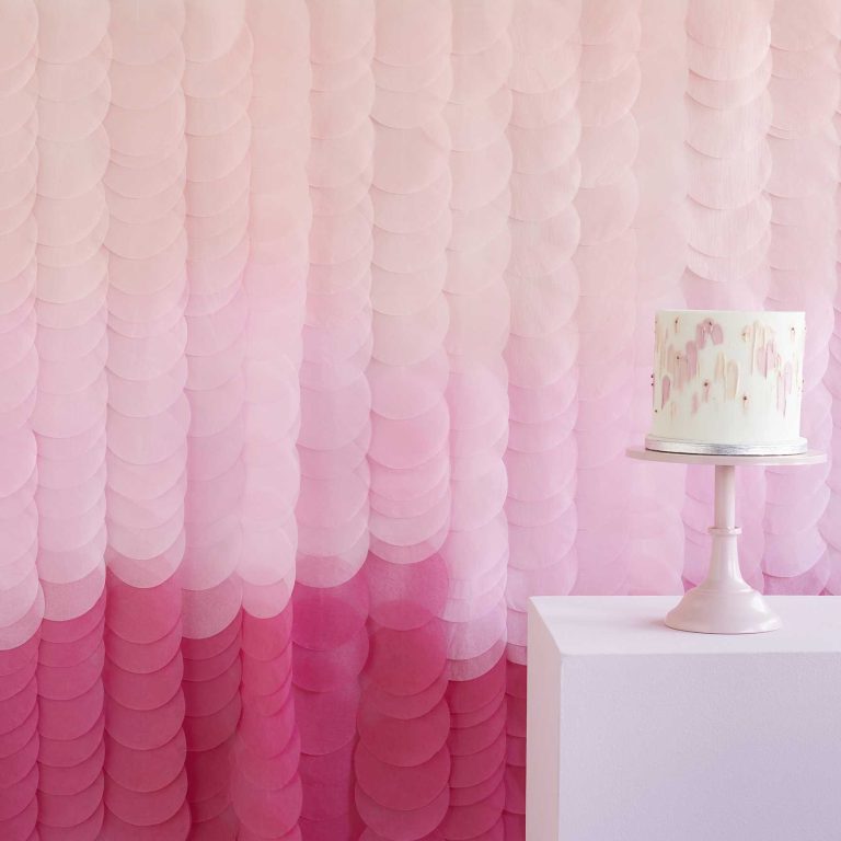 Ροζ Ombre Backdrop από Χάρτινους Κύκλους