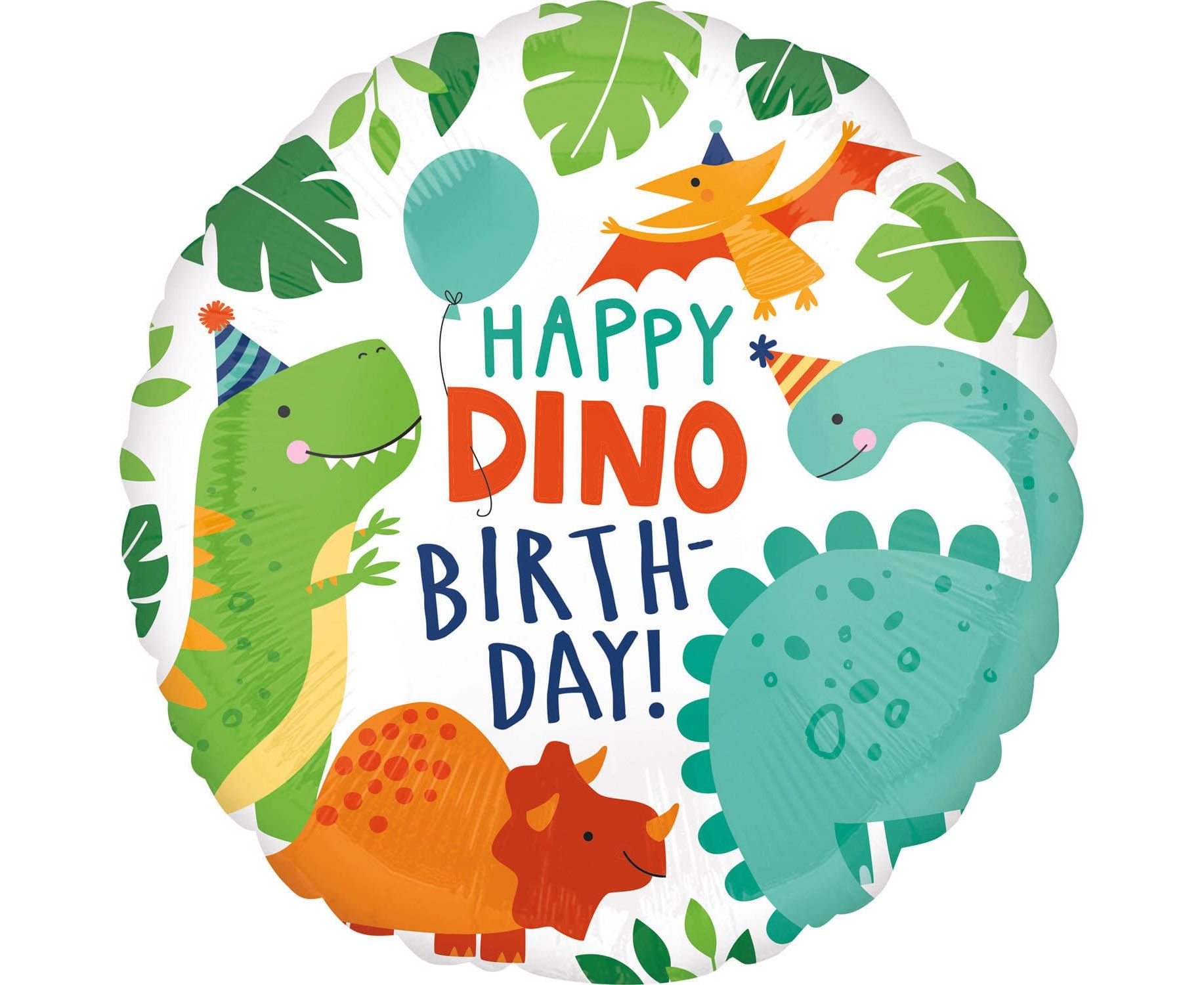 Μπαλόνι Foil Happy Dino Birthday – 45εκ