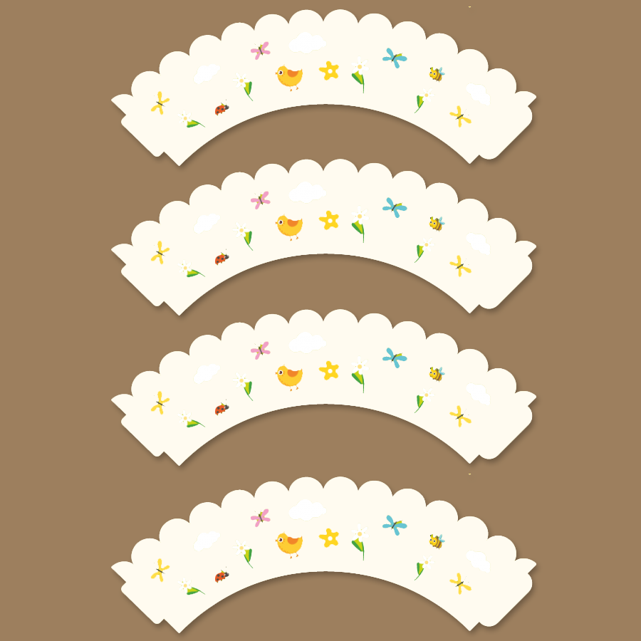 Σετ Διακόσμησης Cupcake Ζωάκια Φάρμας – 12 Τεμάχια