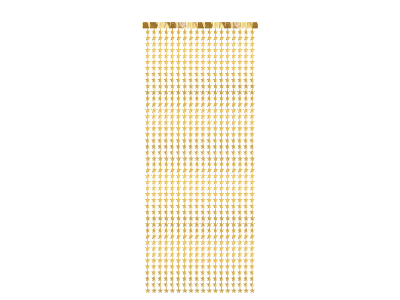Διακοσμητική Foil Κουρτίνα Χρυσά Αστέρια 100×245εκ.