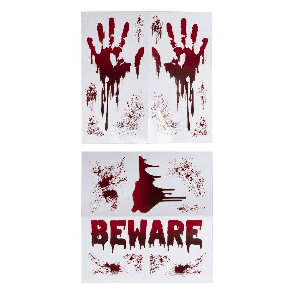 Αυτοκόλλητα για Tζάμι Beware Blood Splatter – 18 Τεμάχια