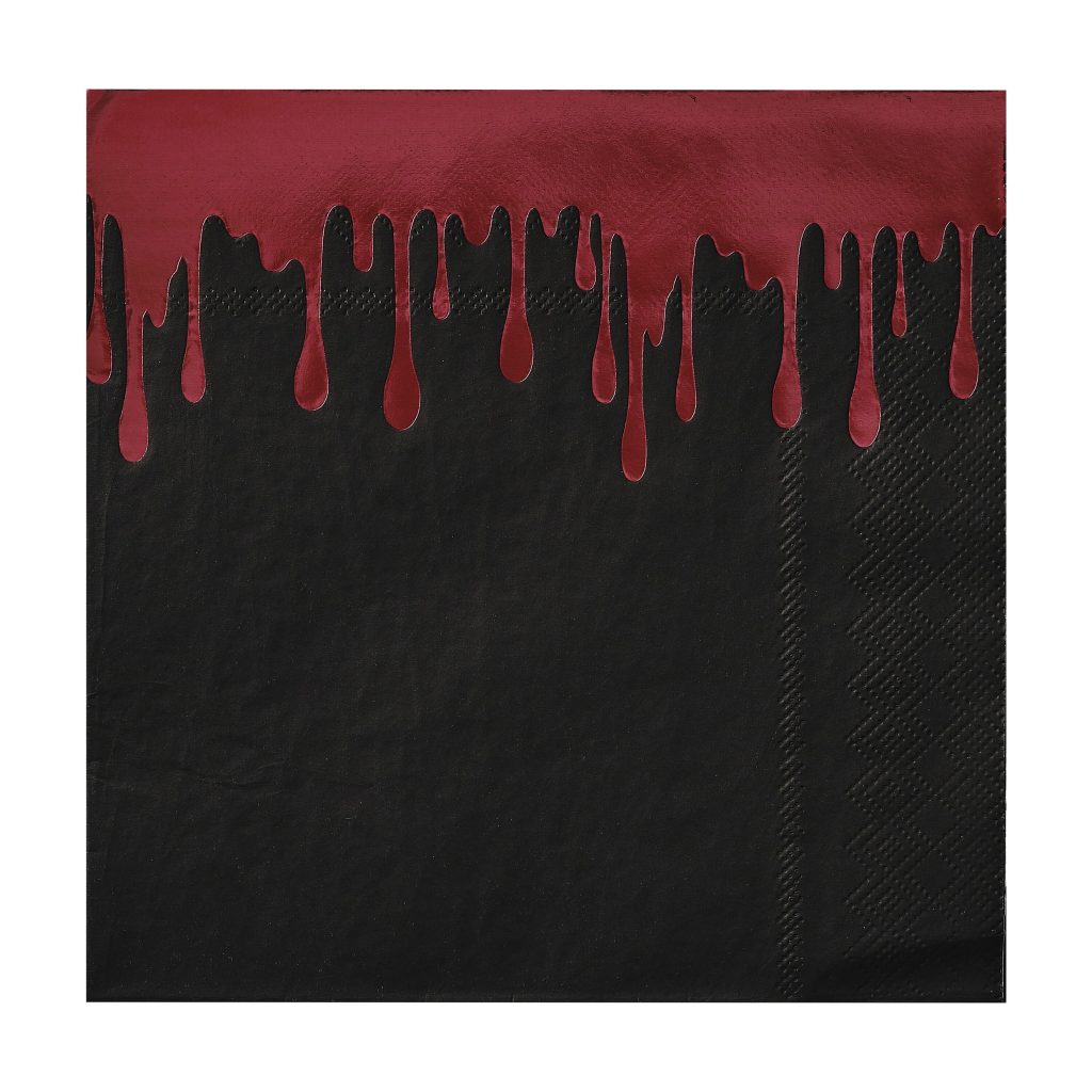 Χαρτοπετσέτες Blood Drip 16×16εκ – 16 Τεμάχια