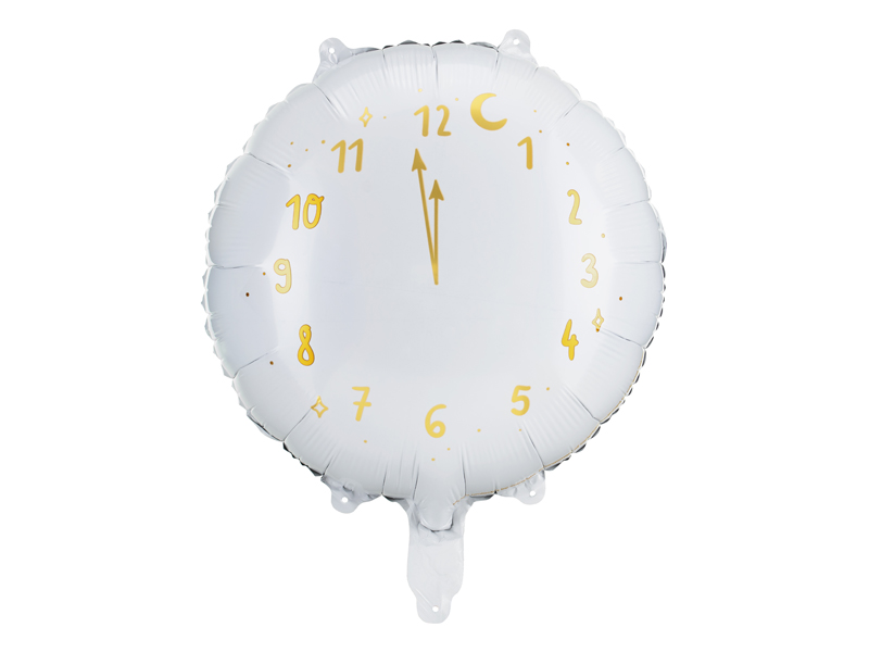 Μπαλόνι Foil Λευκό Ρολόι 35εκ