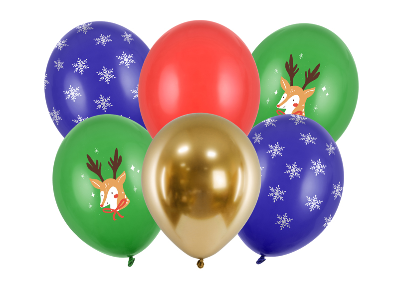 Σετ Μπαλόνια Latex Merry Christmas – 6 Τεμάχια