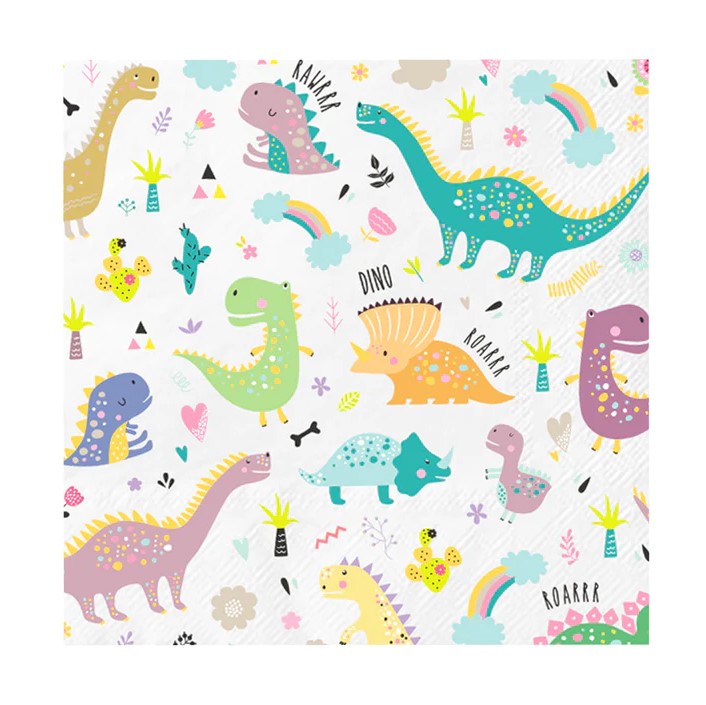Χαρτοπετσέτες Baby Dinosaur 16,5×16,5εκ – 10 Τεμάχια