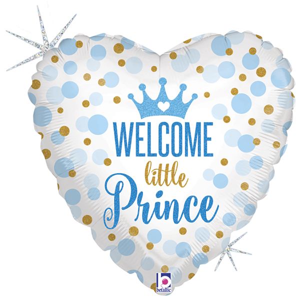 Μπαλόνι Foil Καρδιά Welcome Little Prince 45εκ
